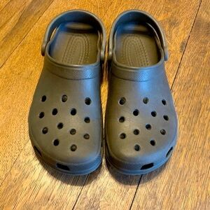 CROCS Classic Clog Brown Unisex Slides Mens 9/Womens 11 Slip-On Shoes Water